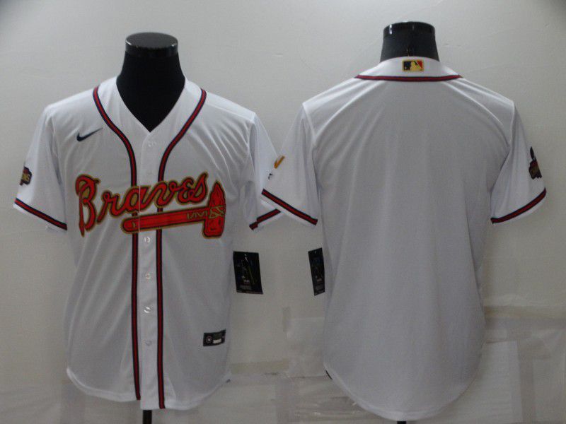 Men Atlanta Braves Blank White Gold Game Nike 2022 MLB Jersey->customized nhl jersey->Custom Jersey
